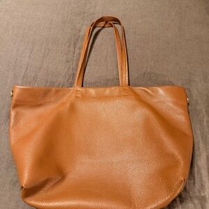Cuyana Rich Brown Leather Tote